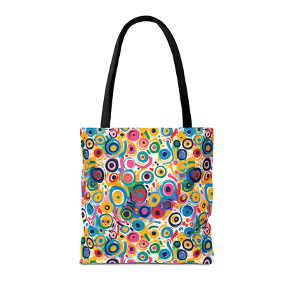 Pop Art Swirls Tote Bag - Swirl Your Way Through Life in Bold Style! Available in 3 sizes.