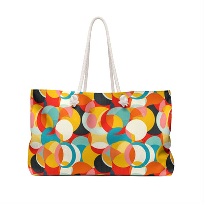 Mod Circle Medley Weekender Bag - Travel in Style - Retro Vibes for Modern Adventures!