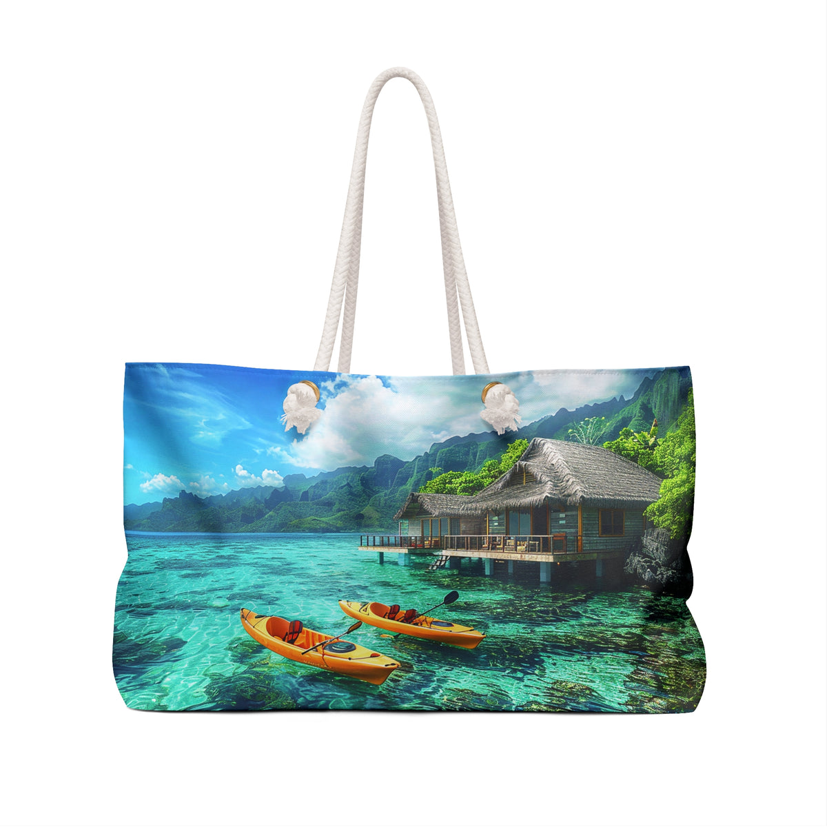 Tropical Serenity Weekender Bag - Escape to Paradise - Carry the Calm of Tropical Serenity with You!