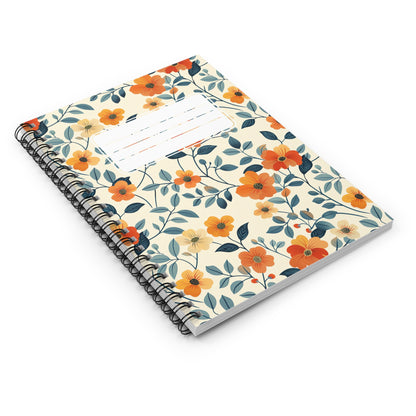 Amber Breeze Chic Spiral Notebook - Ruled Line - Embrace Nostalgic Warmth – Amber Bliss in Every Page!