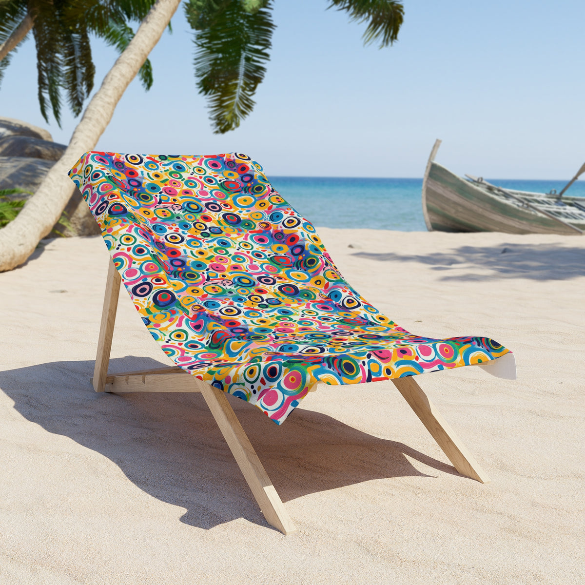 Pop Art Swirls Luxurious Beach Towel - Make Waves with Every Towel - Color Your Coastline with Pop Art Swirls!