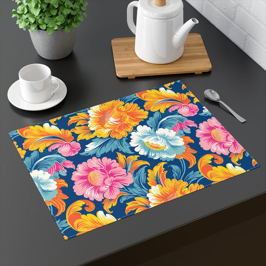 Chintz Charm Placemat - Bring Timeless Chintz Elegance to Your Table! Cotton Twill - 18" x 14"