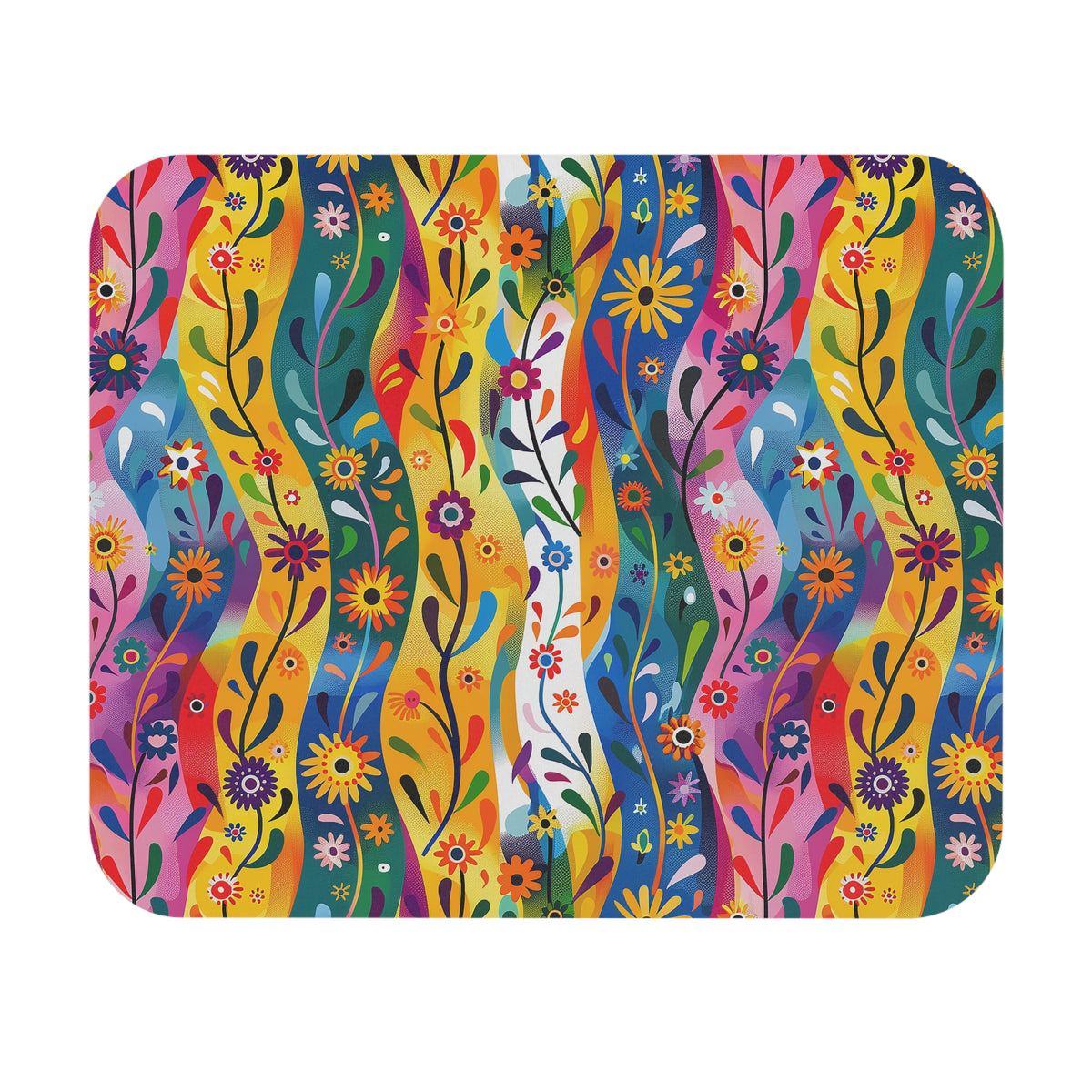 Floral Rhythms Mouse Pad - Smooth Moves, Vibrant Grooves - Navigate with Style!