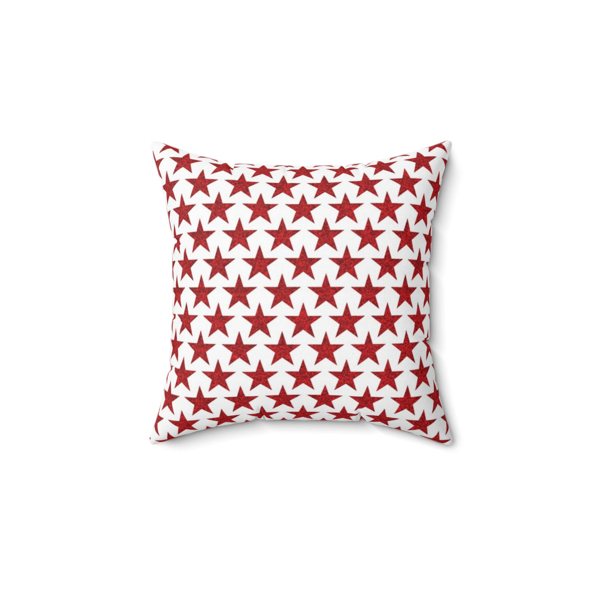 Star-Spangled Sparkle Square Throw Pillow - Spun Polyester - Double-Sided Print - Concealed Zipper - Available in 4 sizes.