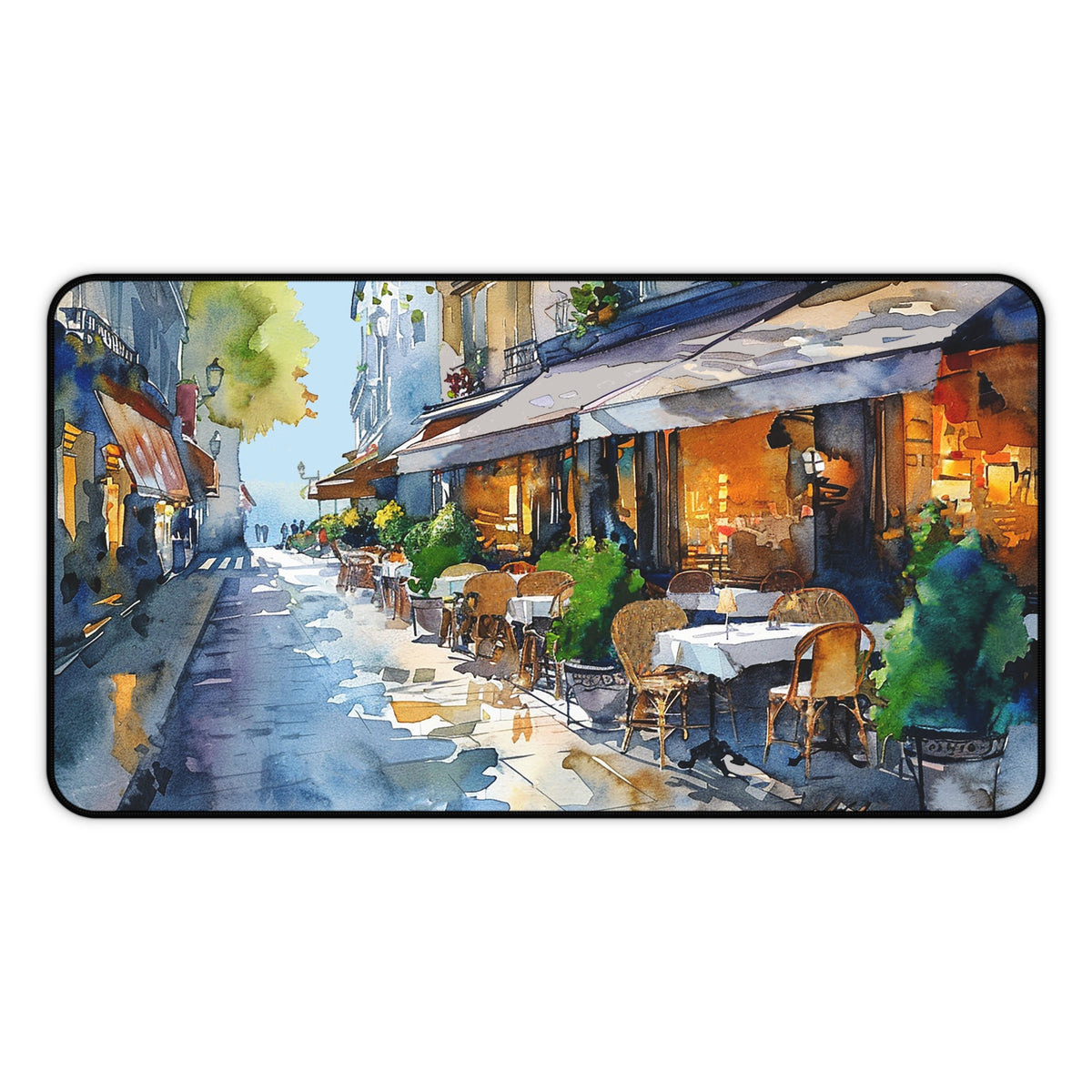 Parisian Bistro Bliss Desk Mat (Desk Pad) - Work in Paris – Where Elegance Meets Productivity! Available in 3 sizes.
