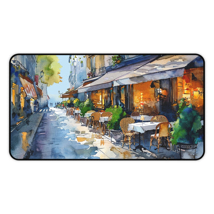 Parisian Bistro Bliss Desk Mat (Desk Pad) - Work in Paris – Where Elegance Meets Productivity! Available in 3 sizes.
