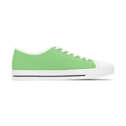 Meadow Stream Ladies' Two-Tone Low Top Sneakers - Step Into Tranquility – Where Meadow Green Meets Breezy Blue!