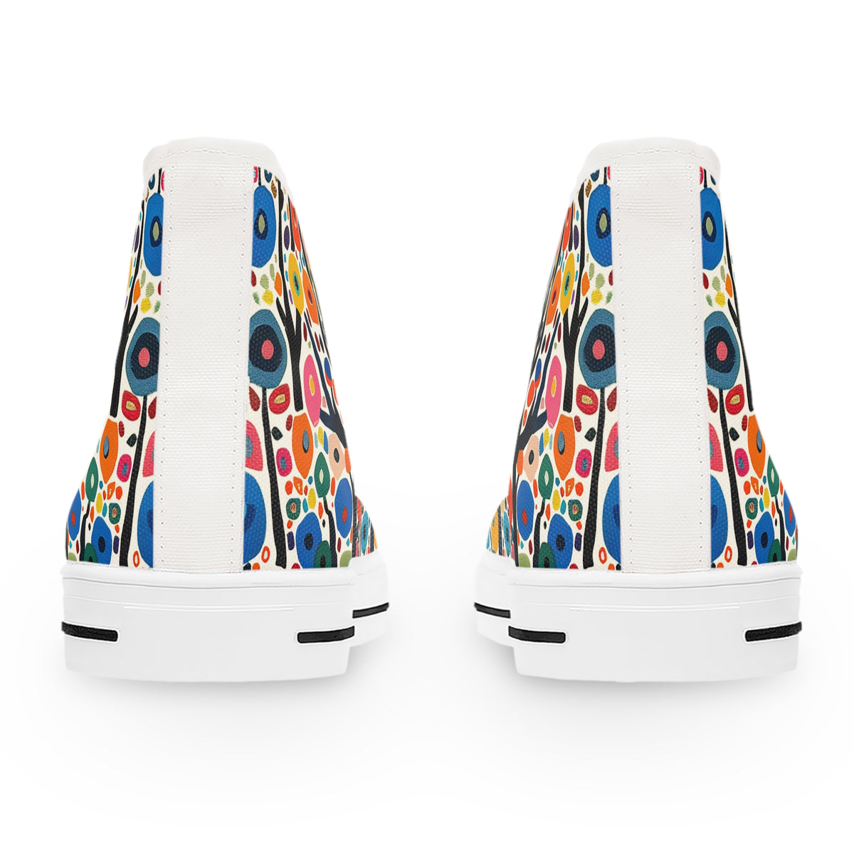 Poppy Forest Ladies' High Top Sneakers - Nature Meets Artistry - Poppy Forest!