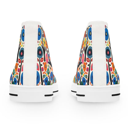 Poppy Forest Ladies' High Top Sneakers - Nature Meets Artistry - Poppy Forest!