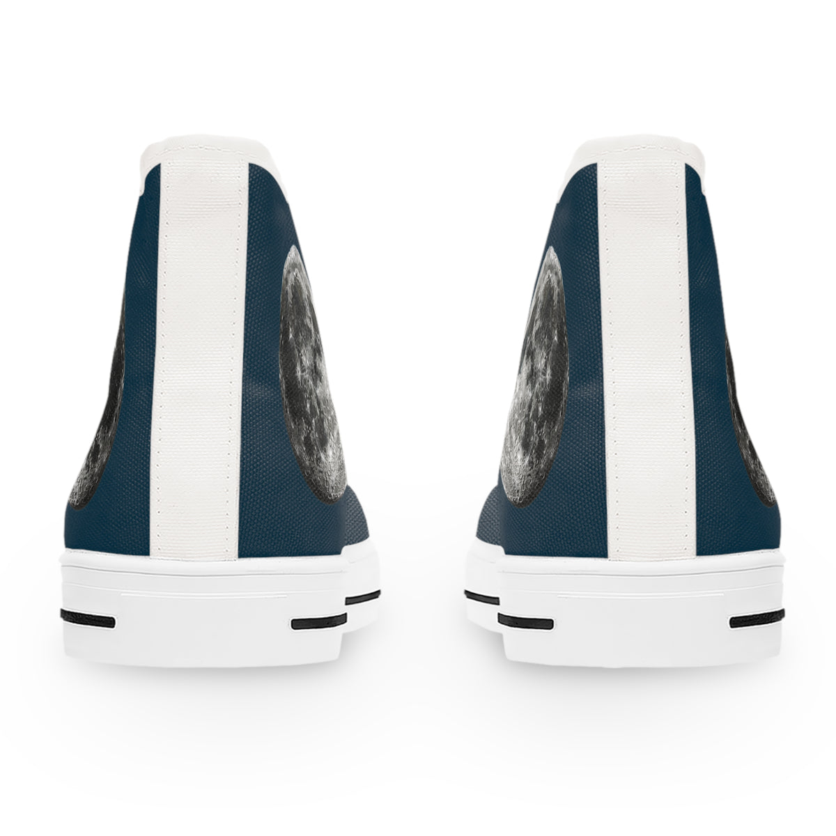 Lunar Lookout Ladies' High Top Sneakers - Stride Through the Stars – Where Every Step Reaches for the Moon!