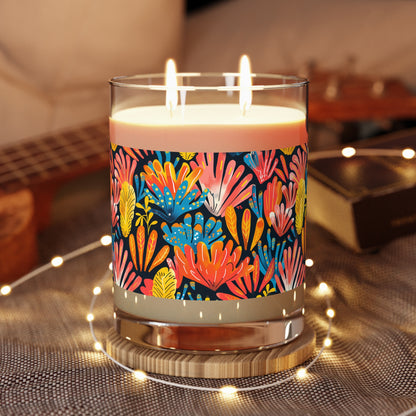 Coral Plume 100% Soy Wax Scented Candle - 11 oz. Full-Glass, Phthalate-Free & Lead-Free - Three Fragrance Options