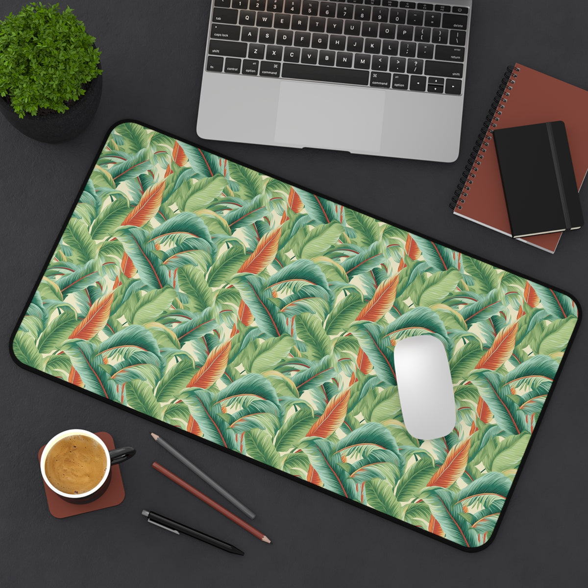 Tropical Old Miami Desk Mat (Desk Pad) - Bring the Tropics to Your Desktop! Available in 3 sizes.