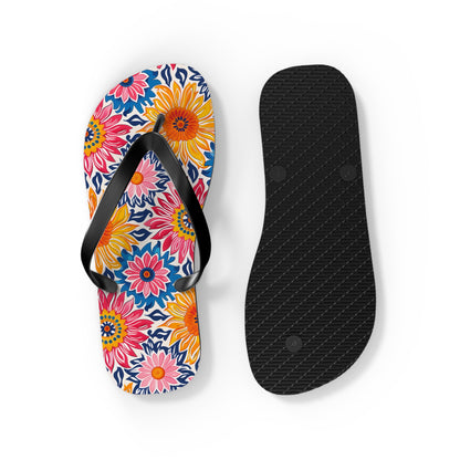 Sunsplash Petals Flip Flops. 5/8" Thick Comfortable Summer or Winter Gym/Sauna Footwear for Men and Women.