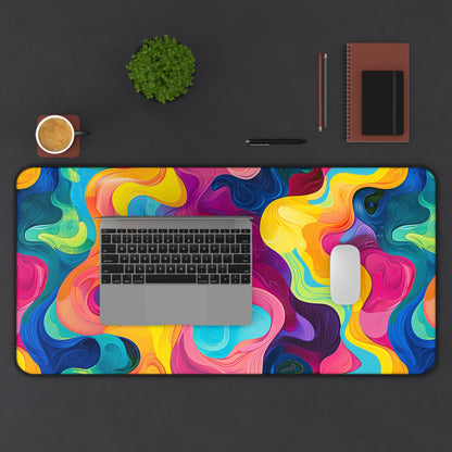 Wavelength Wonder Desk Mat (Desk Pad) - Let Waves of Color Energize Your Workspace! Available in 3 sizes.