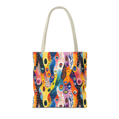 Whimsical Wavy Wonders Tote Bag - Ride the Wave of Whimsy! Available in 3 sizes.