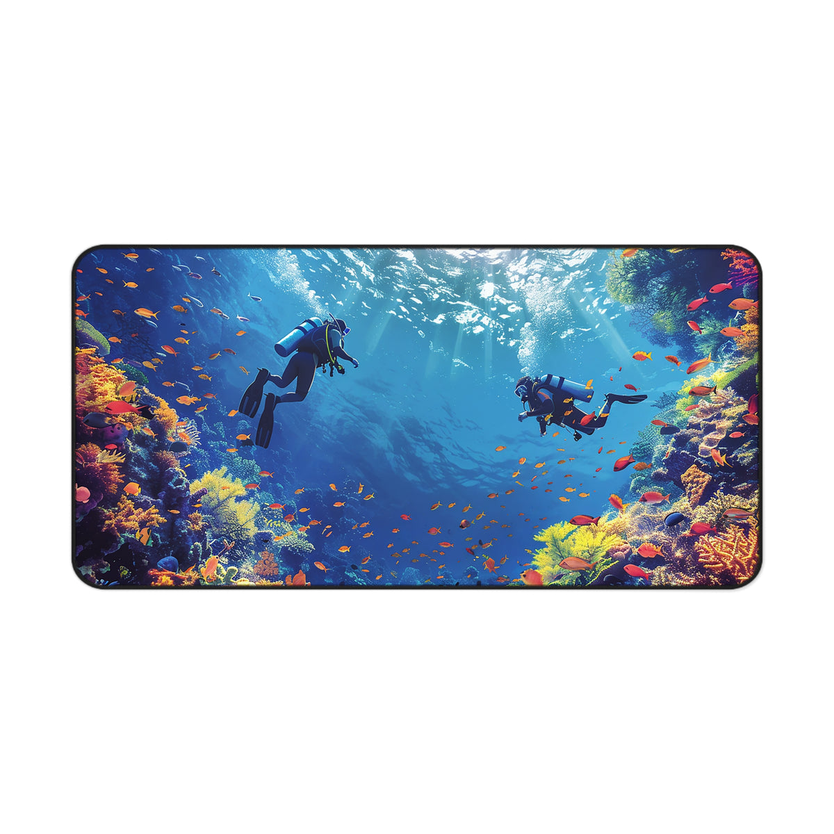 Cozumel Scuba Wonderland Desk Mat (Desk Pad) - Submerge Your Workspace in Underwater Splendor! - Available in 3 sizes.
