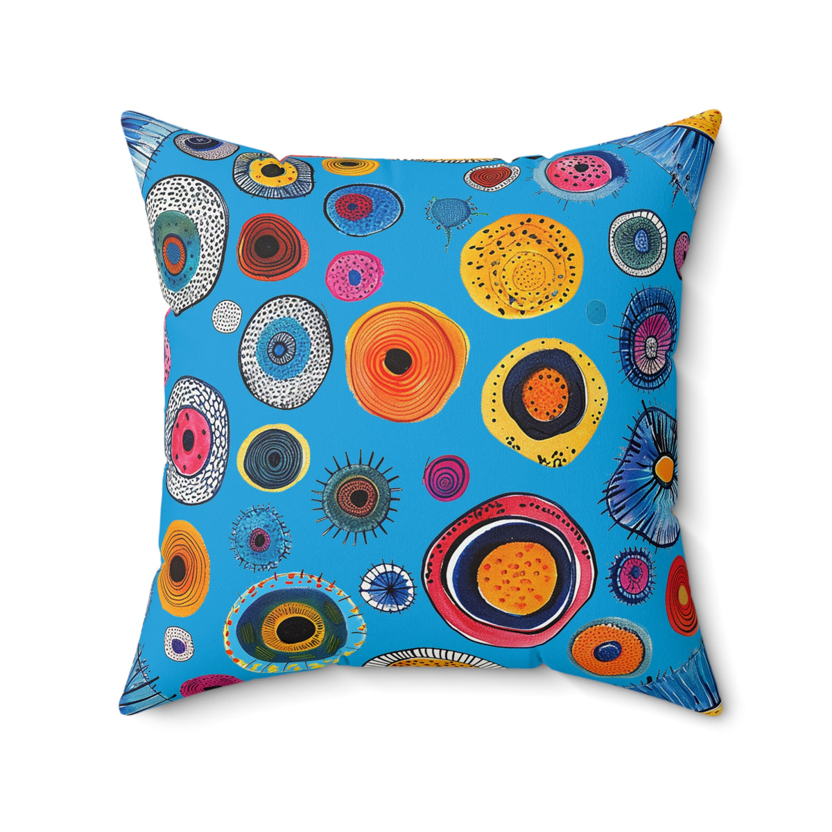 Primordial Sea Life Square Throw Pillow - Spun Polyester - Double Sided Print - Concealed Zipper - Available in 4 sizes.