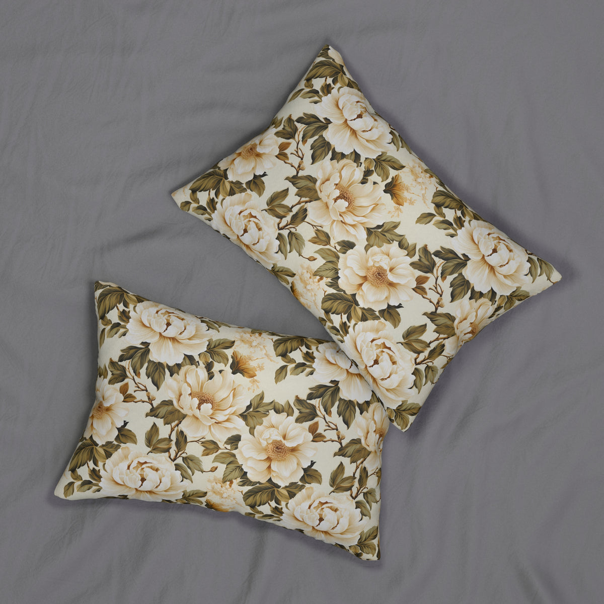 Austen Blooms Lumbar Pillow - Spun Polyester - Double-Sided Print - Concealed Zipper - Lumbar size: 20" x 14"