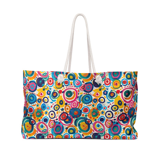 Pop Art Swirls Weekender Bag - Unleash Your Colorful Side - Travel with a Twist of Whimsy!