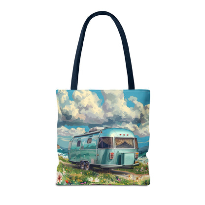 Retro Bliss Adventure Tote Bag - Adventure Awaits, Vintage Style! Available in 3 sizes.