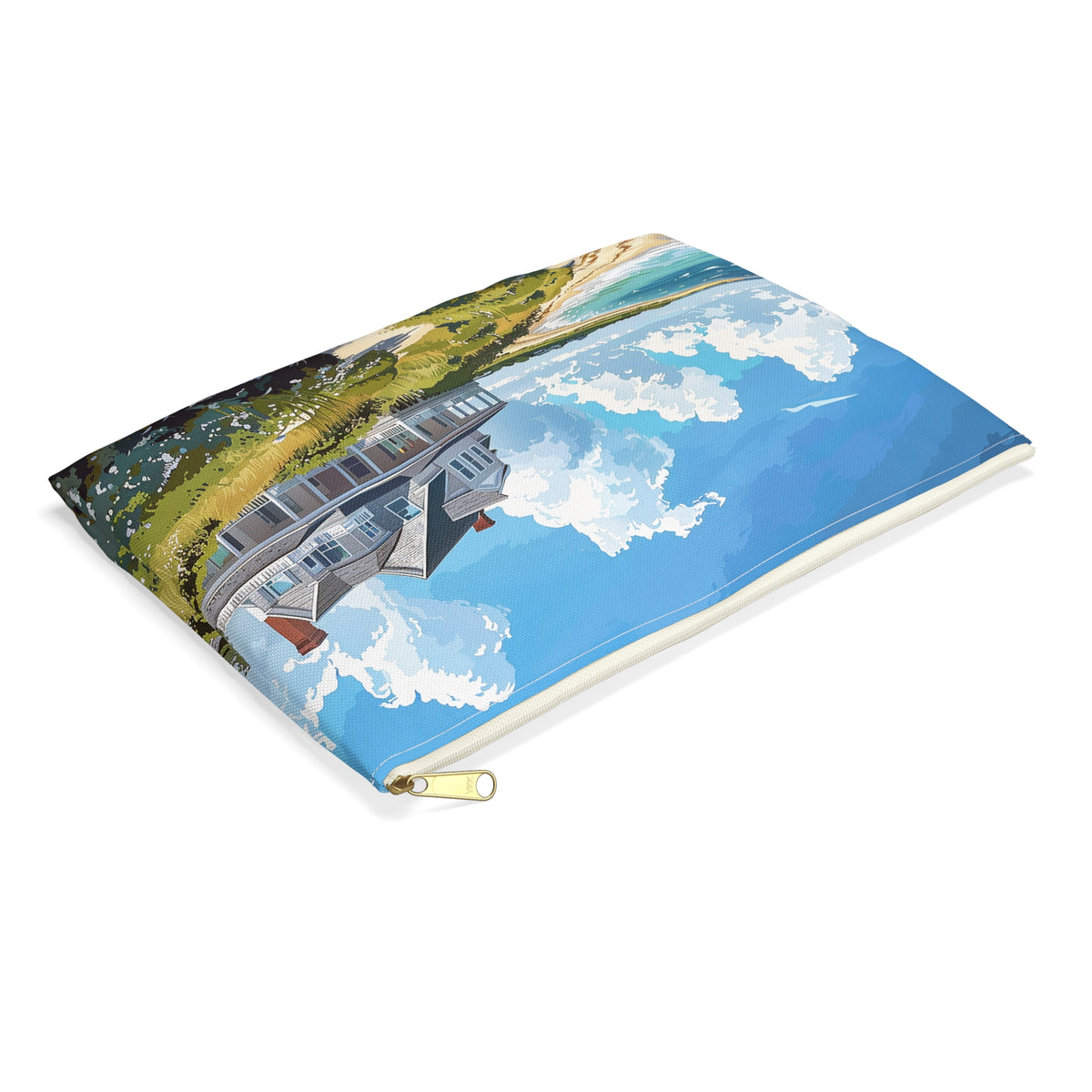 Nantucket Beach House Accessory Pouch - Carry the Charm of Nantucket With You! Available in 2 sizes.