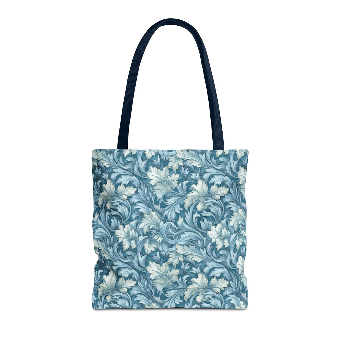 Soft Blue Leaf Tapestry Tote Bag - Leaf Through History with Every Carry! Available in 3 sizes.