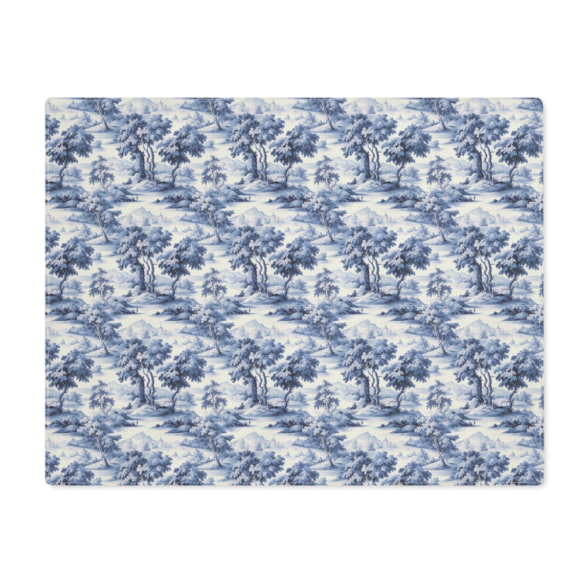 Blue & White English Countryside Placemat - 18" x 14".