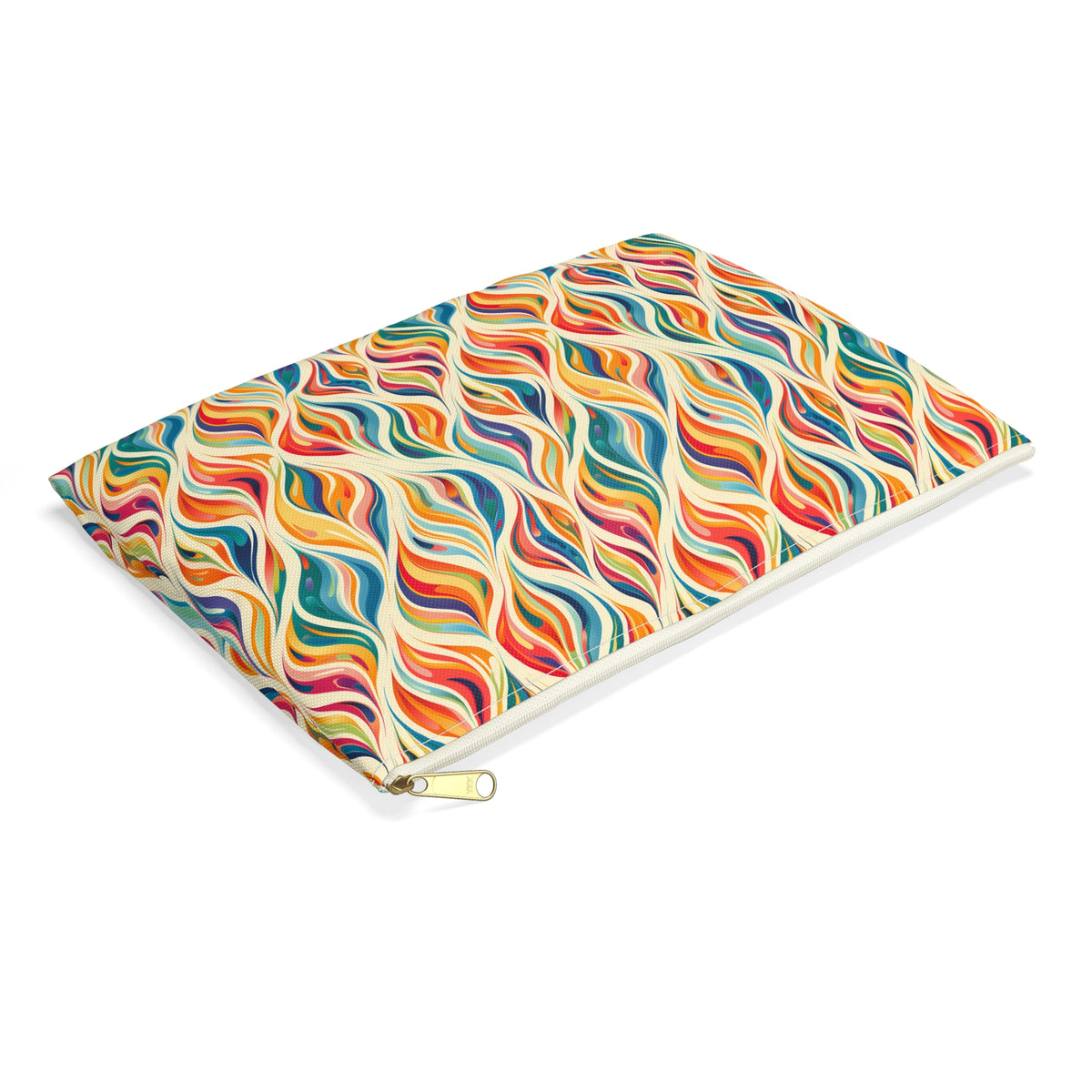 Modern Art Flames Accessory Pouch - Ignite Your Style with Fiery Elegance! Available in 2 sizes.