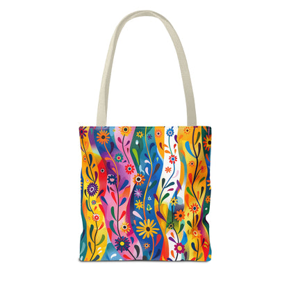 Floral Rhythms Tote Bag - Carry Creativity - Brighten Your Day with Every Step! Available in 3 sizes.