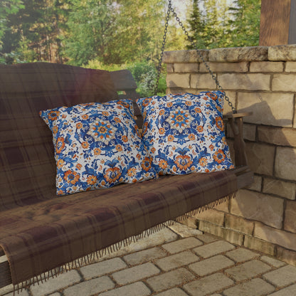 Sierra Blossom Square Outdoor Pillow - Spun Polyester - Double-Sided Print - UV-Resistant - Water-Resistant - Available in 3 sizes.