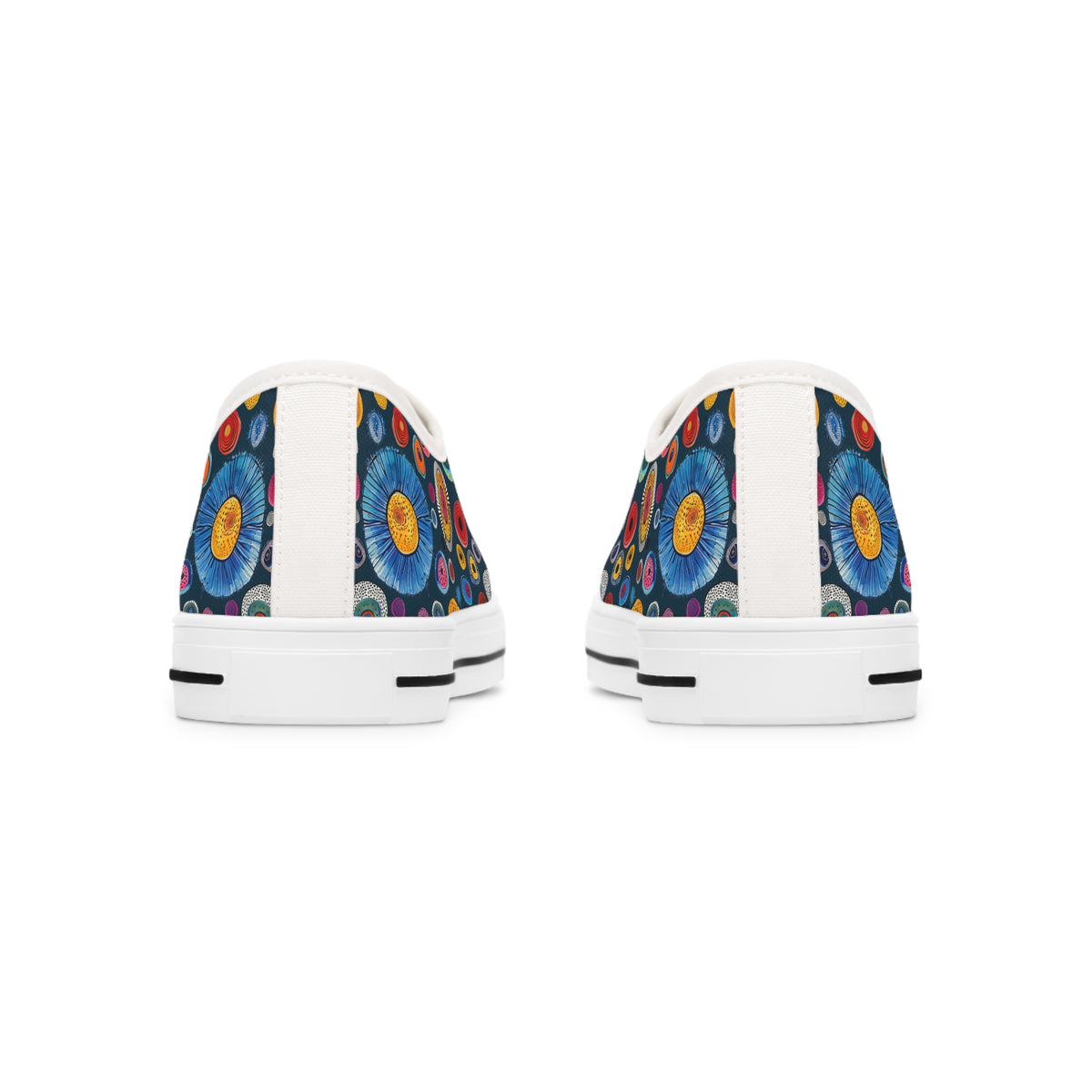 Primordial Space Life Ladies' Low Top Sneakers - Explore the Unseen – Where Science Meets Style!