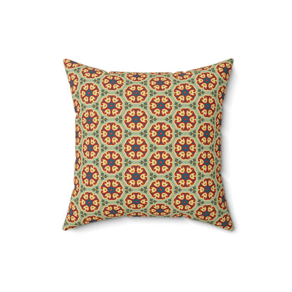 Sunlit Arabesque Square Throw Pillow - Spun Polyester - Double-Sided Print - Concealed Zipper - Available in 4 sizes.