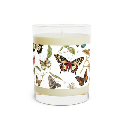 Botanical Butterflies 100% Soy Wax Scented Candle - 11 oz. Full-Glass, Phthalate-Free & Lead-Free - Three Fragrance Options