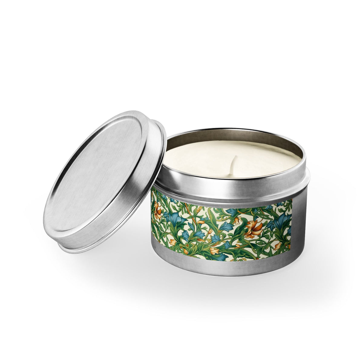 Medieval Meets Modern Vines Tin Candle. Light Up Your Space with Timeless Elegance! Available in 2 sizes, 3 finishes, and 5 scents.