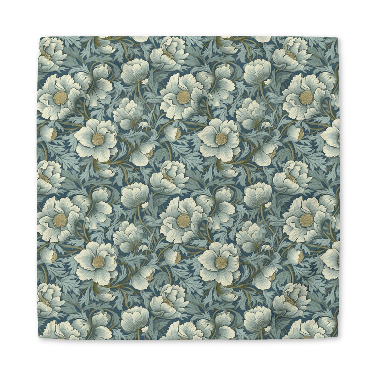 Timeless Teal English Garden cotton twill napkin