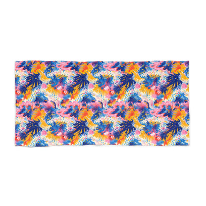 Splatter Blossom Luxurious Designer Beach Towel - Splash into Style with our Splatter Blossom Beach Towel! Available in 2 sizes.