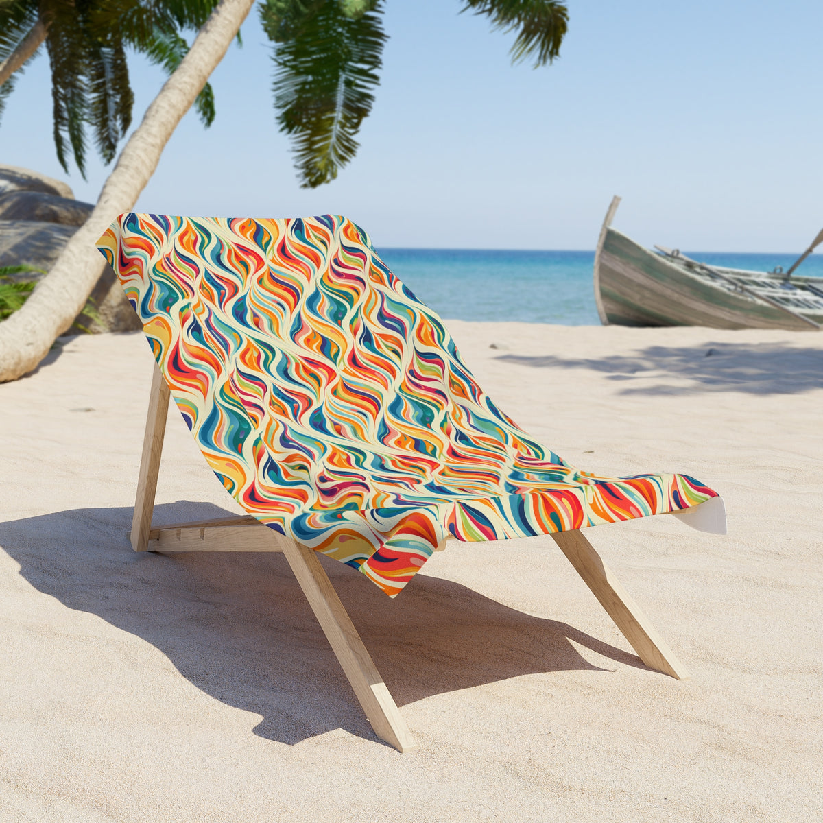 Modern Art Flames Luxurious Beach Towel - Ignite Your Style with Modern Art Flames! Available in 2 sizes.