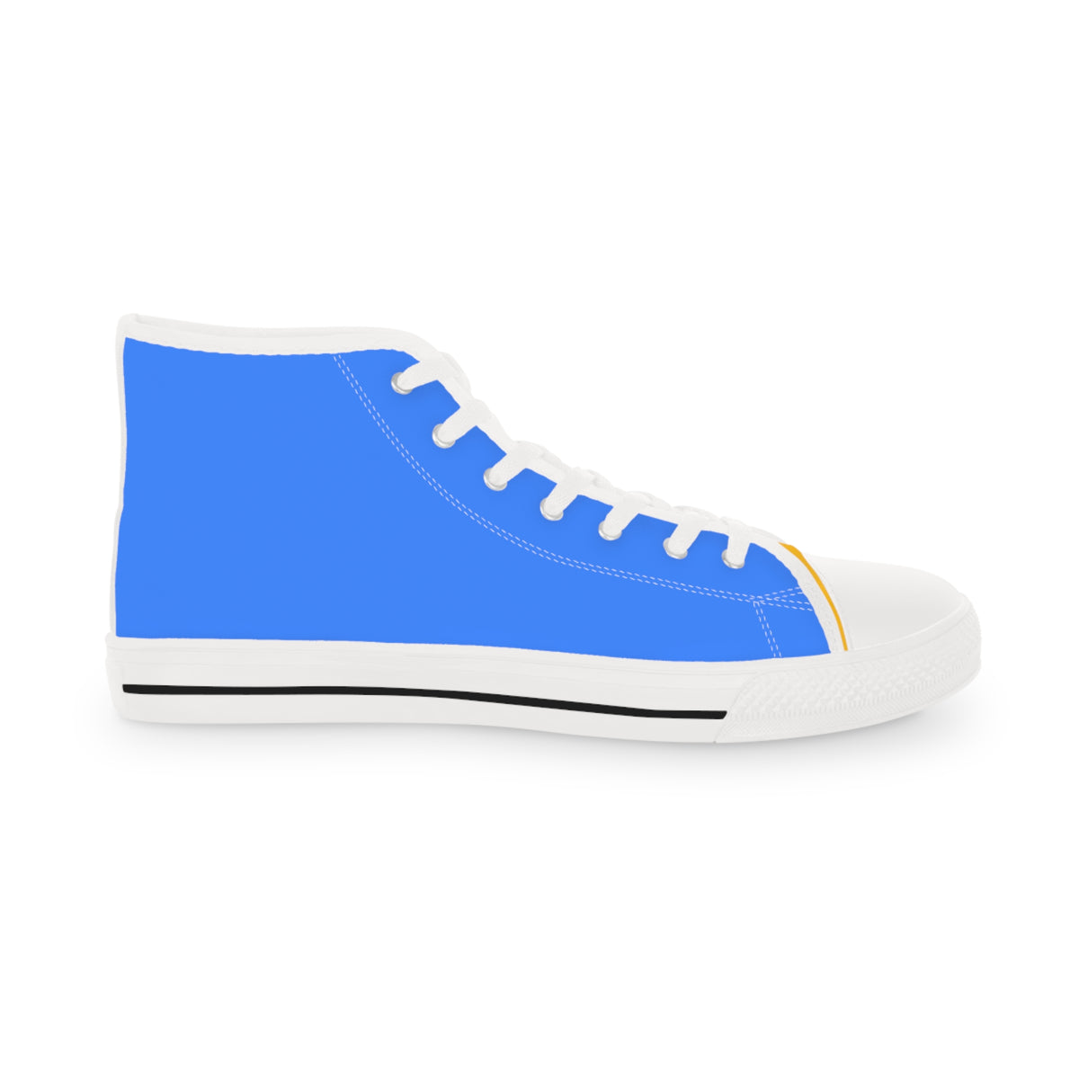 Bold & Gold Men's Two-Tone High Top Sneakers - Stand Out in Style with Classic Blue and Striking Gold! The Perfect Sporty Conbination!