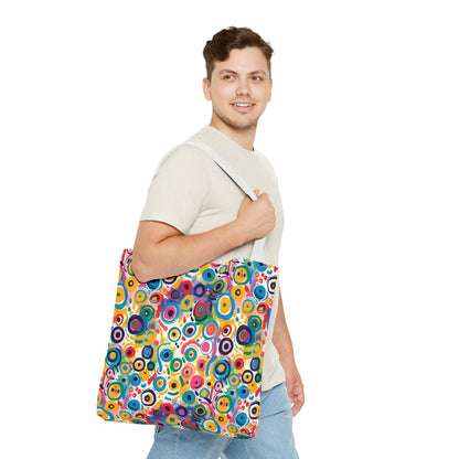Pop Art Swirls Tote Bag - Swirl Your Way Through Life in Bold Style! Available in 3 sizes.