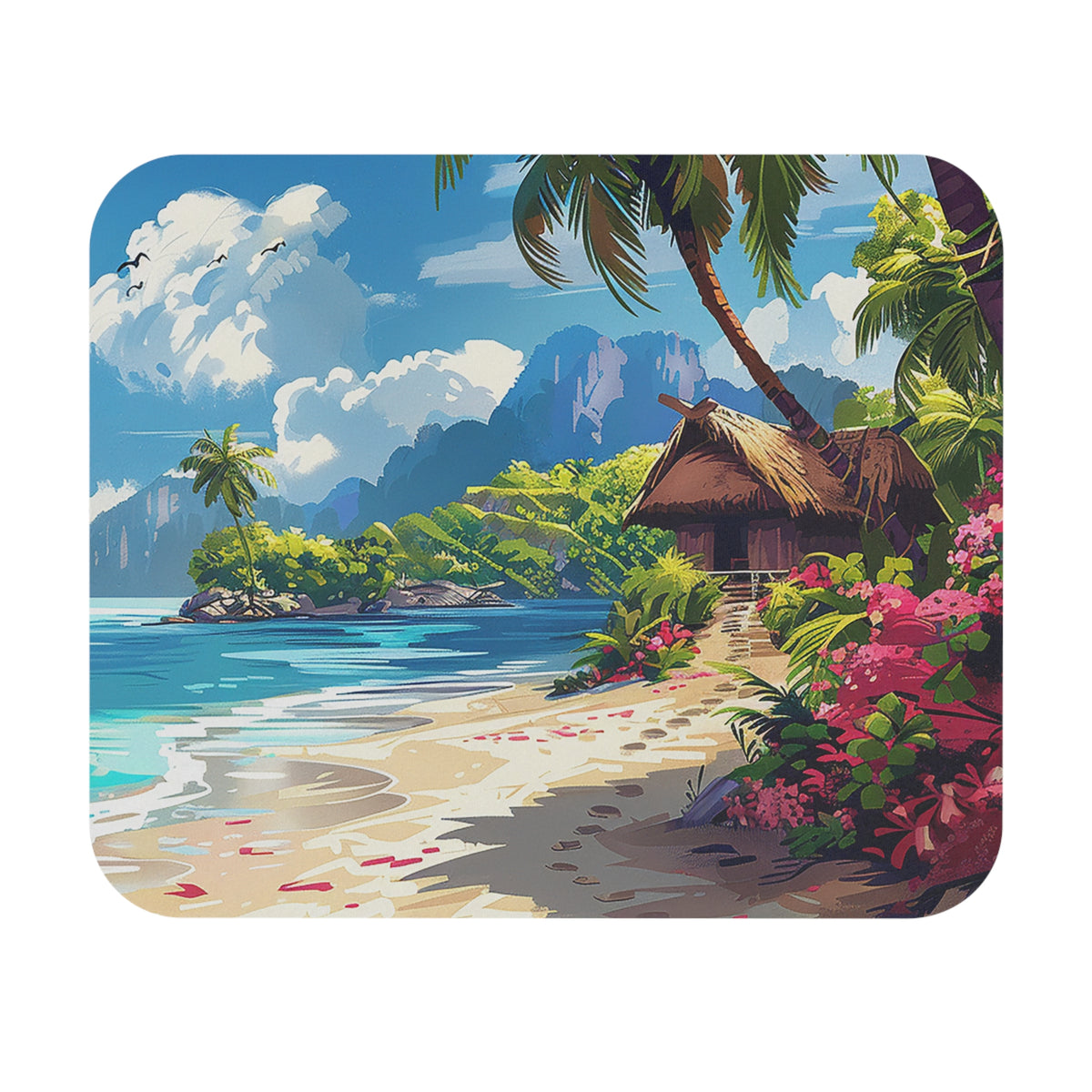 Bougainvillea Island Paradise Mouse Pad - Bring the Beauty of the Tropics to Your Desk!