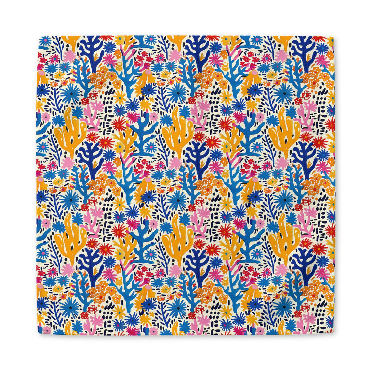 Coral Bloom Harmony cotton twill napkin