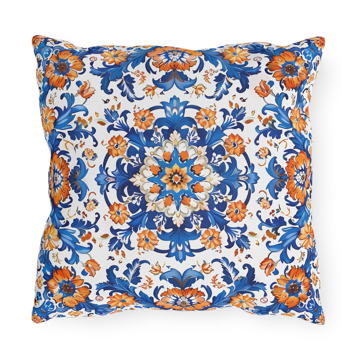 Sierra Blossom Square Outdoor Pillow - Spun Polyester - Double-Sided Print - UV-Resistant - Water-Resistant - Available in 3 sizes.
