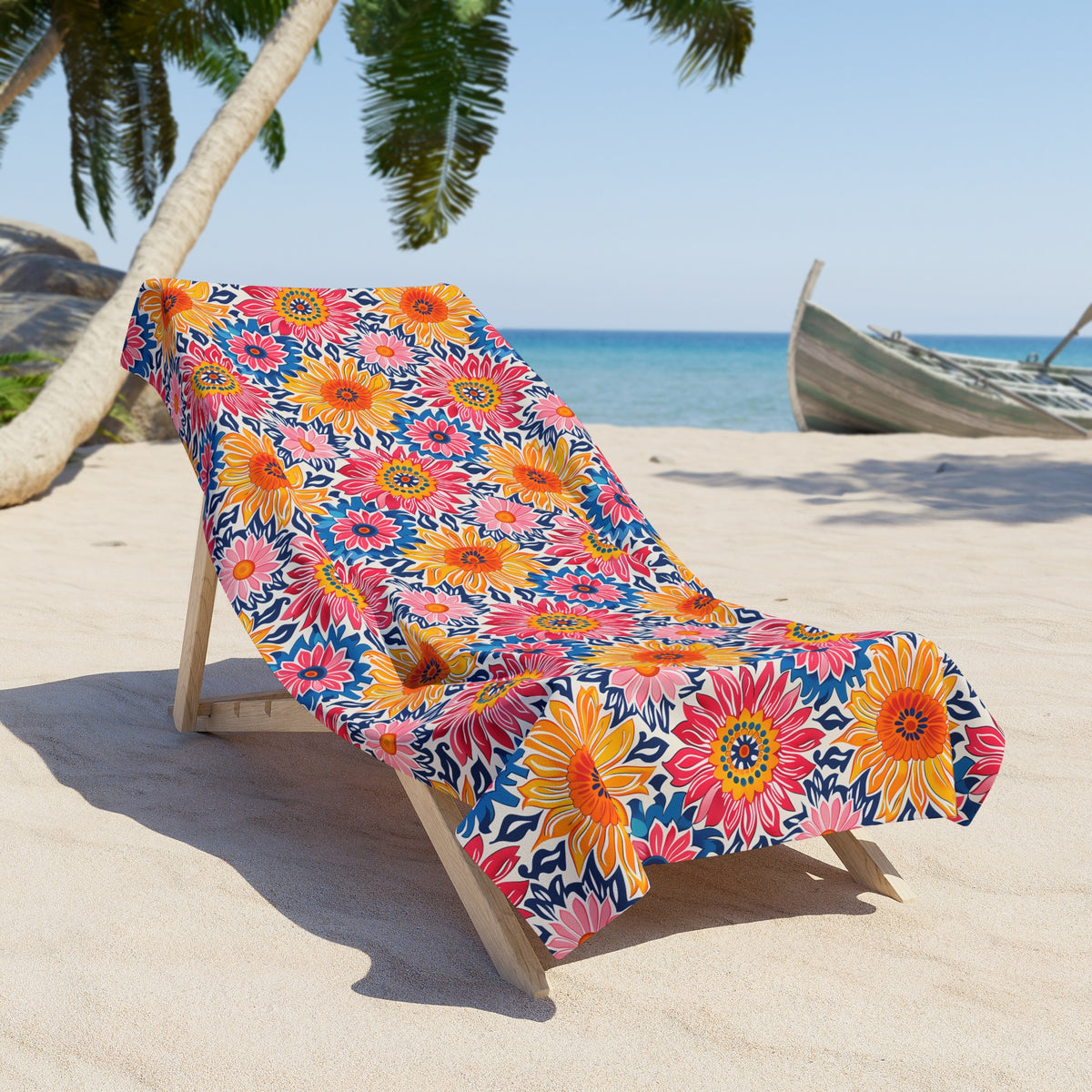 Sunsplash Petals Luxurious Beach Towel - Bloom with Joy with Sunsplash Petals! Available in 2 sizes.