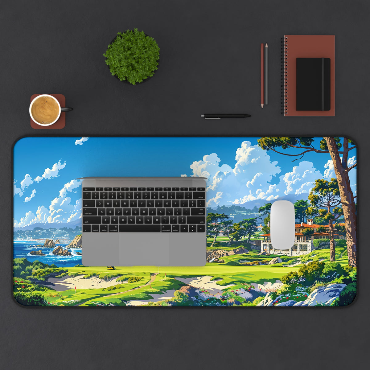 Coastal Fairway Escape Desk Mat (Desk Pad) - Bring the Beauty of the Green to your Desk! Available in 3 sizes.