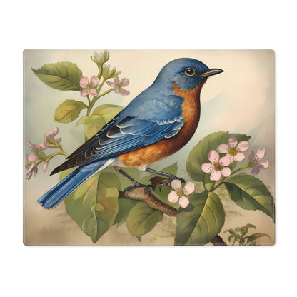 Bluebird Botanical Placemat - Bring the Beauty of Nature to Your Table! Cotton Twill - 18" x 14"