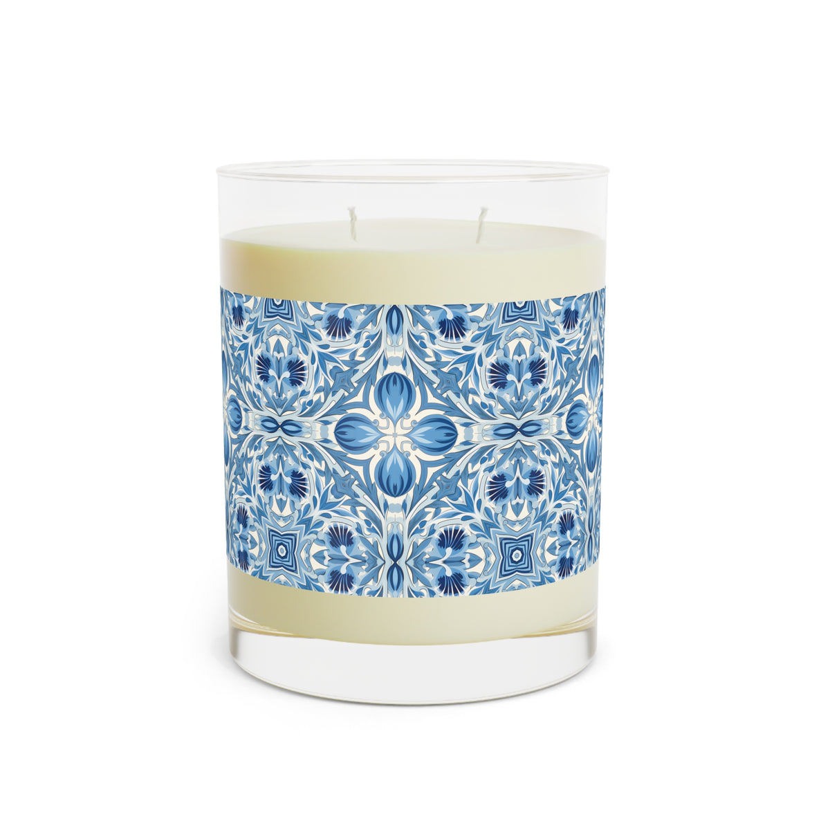 Dutch Blue Tile 100% Soy Wax Scented Candle - 11 oz. Full-Glass, Phthalate-Free & Lead-Free - Three Fragrance Options