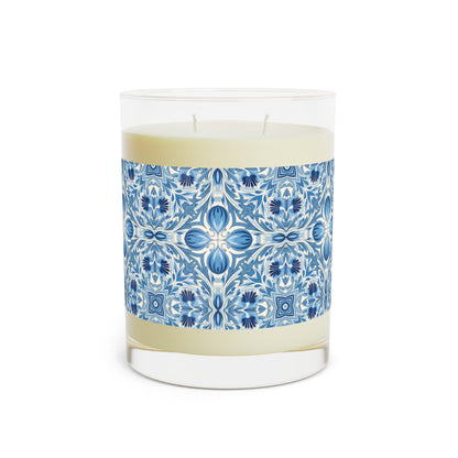 Dutch Blue Tile 100% Soy Wax Scented Candle - 11 oz. Full-Glass, Phthalate-Free & Lead-Free - Three Fragrance Options