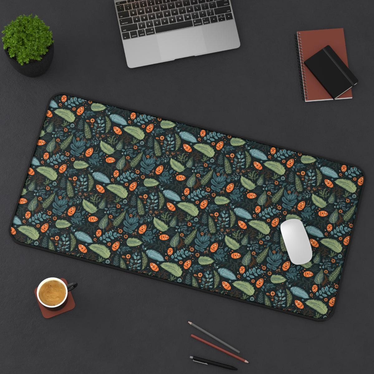 Mysterious Ferns Desk Mat (Desk Pad) - Bring Softness and Nature to Your Desktop! Available in 3 sizes.