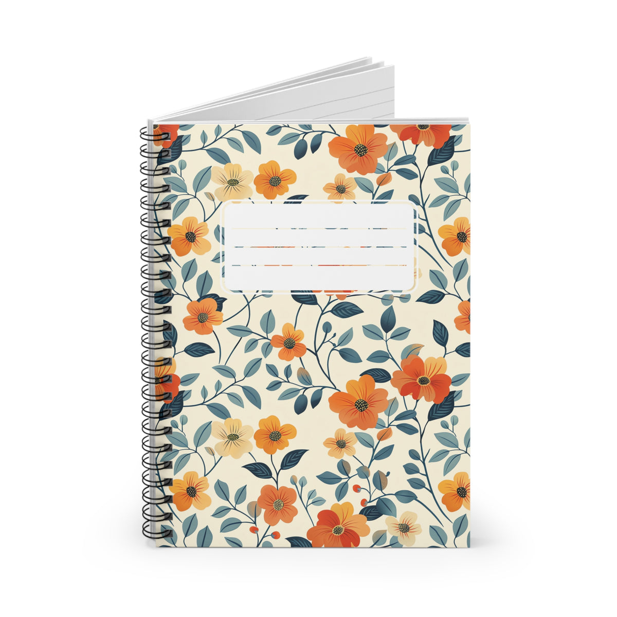 Amber Breeze Chic Spiral Notebook - Ruled Line - Embrace Nostalgic Warmth – Amber Bliss in Every Page!