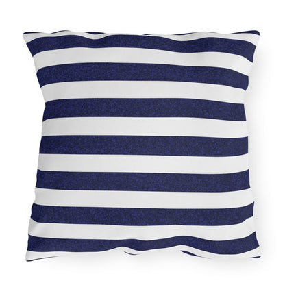 Classic Stripes Celebration Square Outdoor Pillow - Spun Polyester - Double-Sided Print - Concealed Zipper - Available in 3 sizes.
